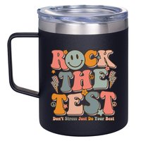 Testing For Teachers Test Day Teacher Rock The Test 12oz Stainless Steel Coffee Mug