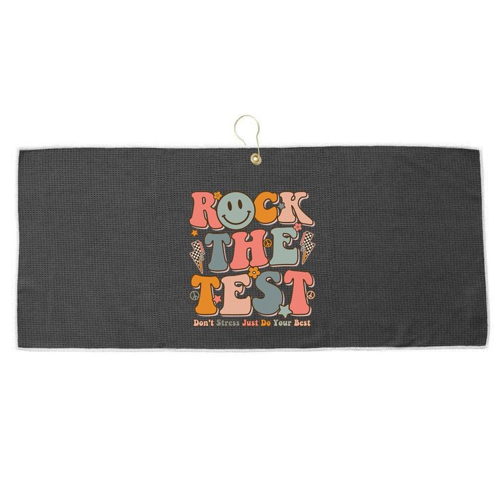 Testing For Teachers Test Day Teacher Rock The Test Large Microfiber Waffle Golf Towel