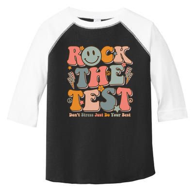 Testing For Teachers Test Day Teacher Rock The Test Toddler Fine Jersey T-Shirt