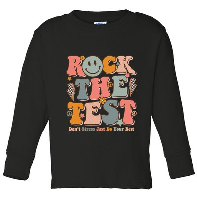 Testing For Teachers Test Day Teacher Rock The Test Toddler Long Sleeve Shirt