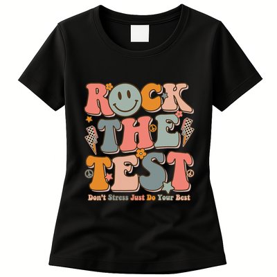 Testing For Teachers Test Day Teacher Rock The Test Womens T-Shirt