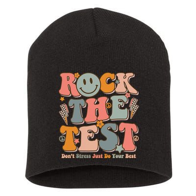Testing For Teachers Test Day Teacher Rock The Test Short Acrylic Beanie