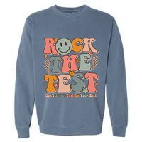 Testing For Teachers Test Day Teacher Rock The Test Garment-Dyed Sweatshirt