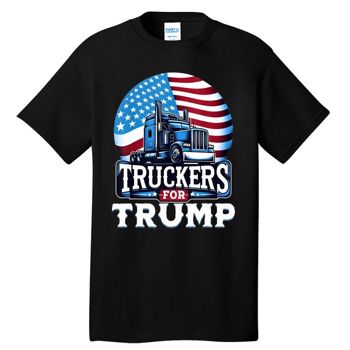 Truckers For Trump Tall T-Shirt