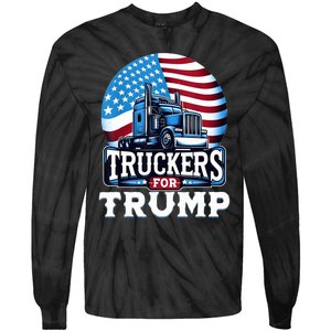 Truckers For Trump Tie-Dye Long Sleeve Shirt