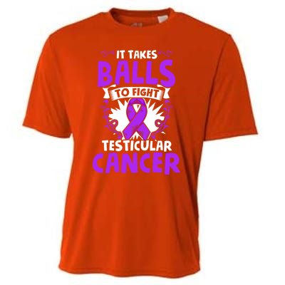 To Fight Testicular Cancer Awareness Testicle Cancer Great Gift Cooling Performance Crew T-Shirt