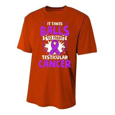 To Fight Testicular Cancer Awareness Testicle Cancer Great Gift Performance Sprint T-Shirt