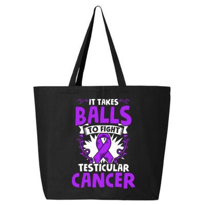 To Fight Testicular Cancer Awareness Testicle Cancer Great Gift 25L Jumbo Tote