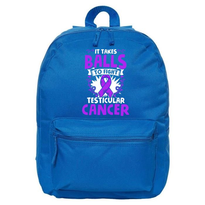 To Fight Testicular Cancer Awareness Testicle Cancer Great Gift 16 in Basic Backpack