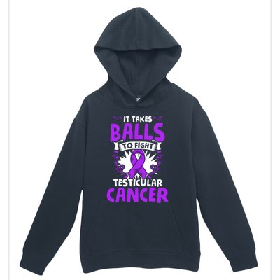 To Fight Testicular Cancer Awareness Testicle Cancer Great Gift Urban Pullover Hoodie