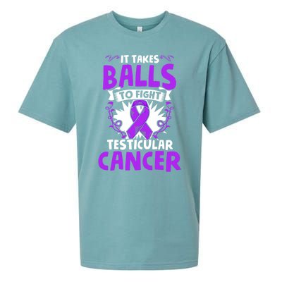 To Fight Testicular Cancer Awareness Testicle Cancer Great Gift Sueded Cloud Jersey T-Shirt