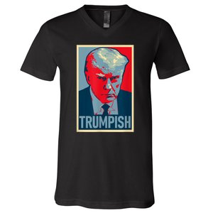 TRUMPISH Funny Trump Mug Shot Hope V-Neck T-Shirt