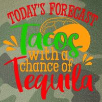 Today's Forecast Tacos With A Chance Of Tequila Funny Taco Legacy Tie Dye Trucker Hat