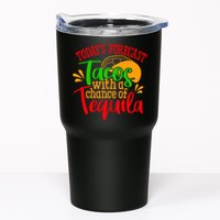 Today's Forecast Tacos With A Chance Of Tequila Funny Taco Tumbler