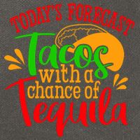 Today's Forecast Tacos With A Chance Of Tequila Funny Taco Cotton Canvas Backpack
