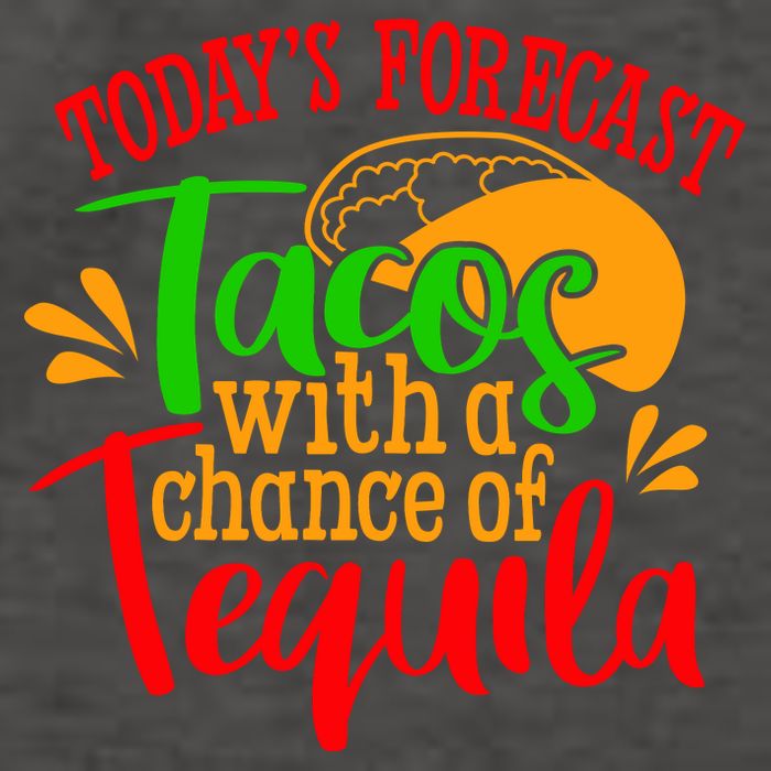 Today's Forecast Tacos With A Chance Of Tequila Funny Taco Vector Backpack