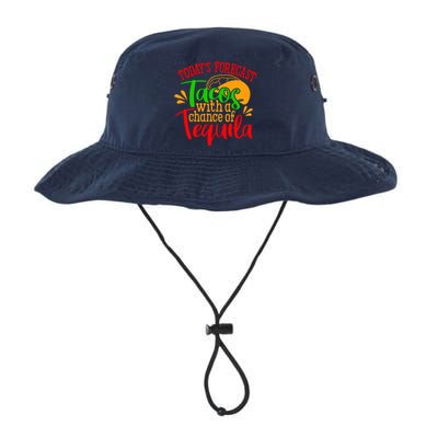 Today's Forecast Tacos With A Chance Of Tequila Funny Taco Legacy Cool Fit Booney Bucket Hat