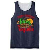 Today's Forecast Tacos With A Chance Of Tequila Funny Taco Mesh Reversible Basketball Jersey Tank