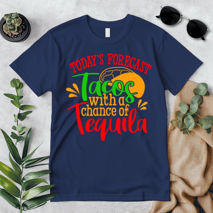 Today's Forecast Tacos With A Chance Of Tequila Funny Taco Premium T-Shirt