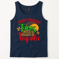 Today's Forecast Tacos With A Chance Of Tequila Funny Taco Tank Top
