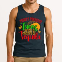 Today's Forecast Tacos With A Chance Of Tequila Funny Taco Tank Top