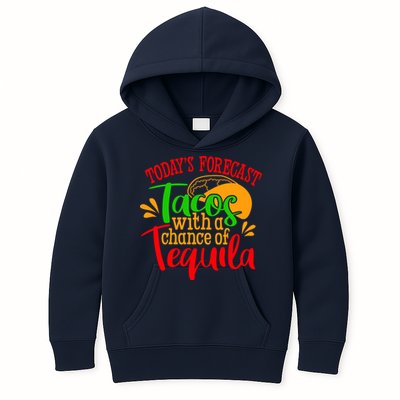 Today's Forecast Tacos With A Chance Of Tequila Funny Taco Kids Hoodie