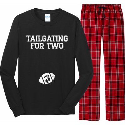 Tailgating For Two Football Thanksgiving Pregnancy Reveal Long Sleeve Pajama Set