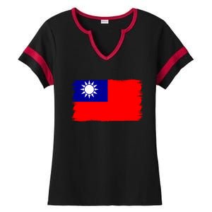 Taiwanese Flag Taiwan Gift Ladies Halftime Notch Neck Tee