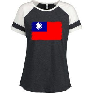 Taiwanese Flag Taiwan Gift Enza Ladies Jersey Colorblock Tee