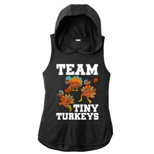 Thanksgiving Football Team Turkey Day Game Bowl High School Gift Ladies PosiCharge Tri-Blend Wicking Draft Hoodie Tank