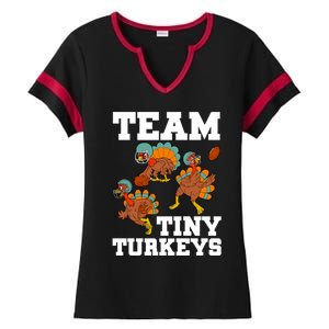 Thanksgiving Football Team Turkey Day Game Bowl High School Gift Ladies Halftime Notch Neck Tee