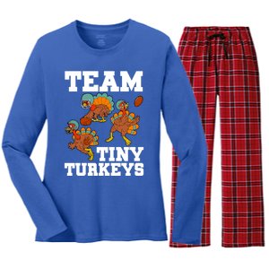 Thanksgiving Football Team Turkey Day Game Bowl High School Gift Women's Long Sleeve Flannel Pajama Set 