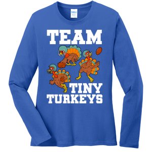 Thanksgiving Football Team Turkey Day Game Bowl High School Gift Ladies Long Sleeve Shirt