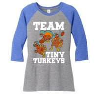 Thanksgiving Football Team Turkey Day Game Bowl High School Gift Women's Tri-Blend 3/4-Sleeve Raglan Shirt