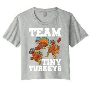 Thanksgiving Football Team Turkey Day Game Bowl High School Gift Women's Crop Top Tee