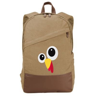 Thanksgiving Funny Turkey Face Matching Costume Cotton Canvas Backpack