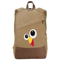 Thanksgiving Funny Turkey Face Matching Costume Cotton Canvas Backpack