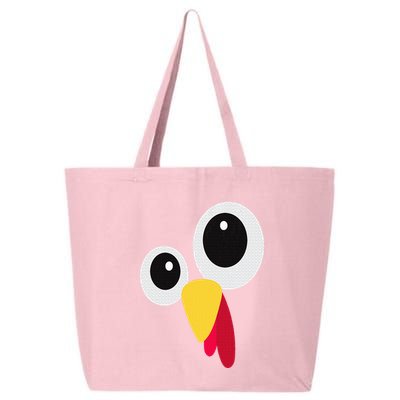 Thanksgiving Funny Turkey Face Matching Costume 25L Jumbo Tote