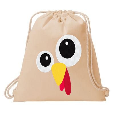 Thanksgiving Funny Turkey Face Matching Costume Drawstring Bag