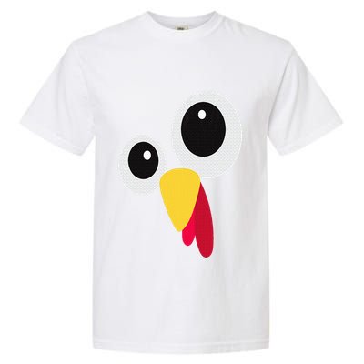 Thanksgiving Funny Turkey Face Matching Costume Garment-Dyed Heavyweight T-Shirt