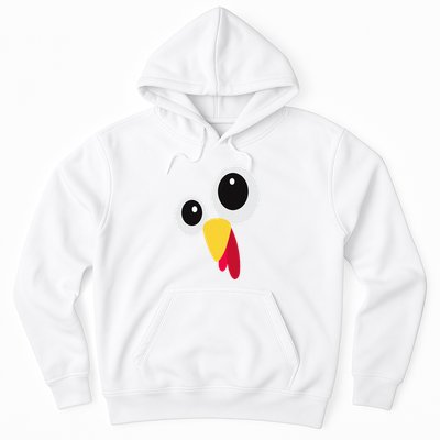 Thanksgiving Funny Turkey Face Matching Costume Hoodie
