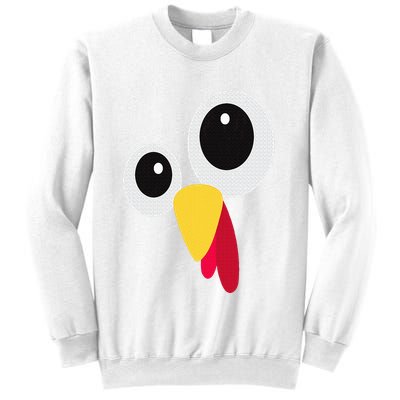 Thanksgiving Funny Turkey Face Matching Costume Sweatshirt