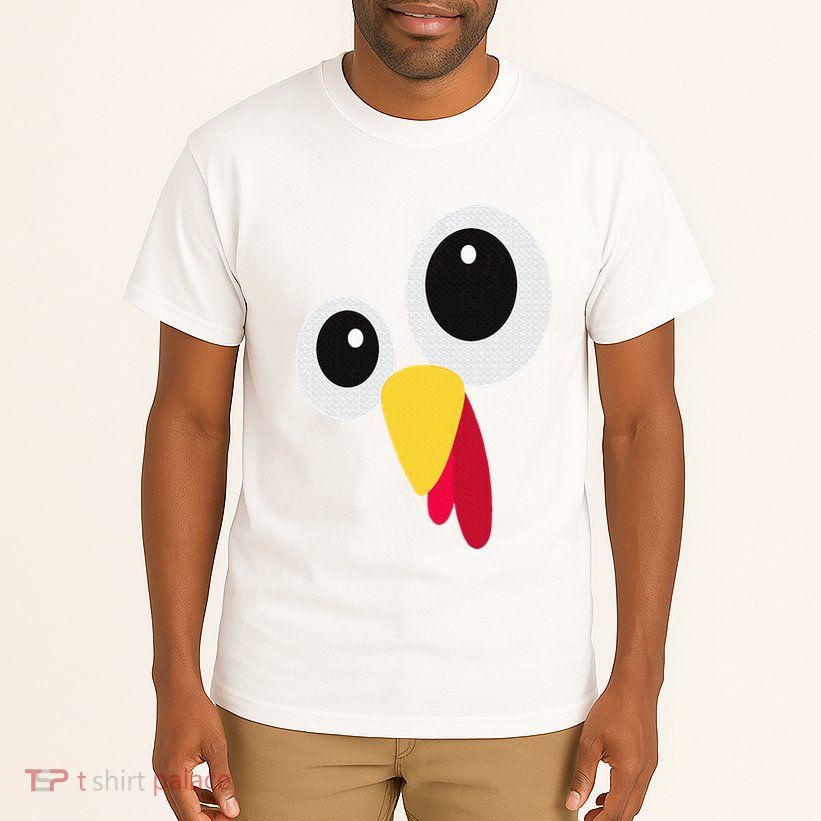 Thanksgiving Funny Turkey Face Matching Costume Tall T-Shirt