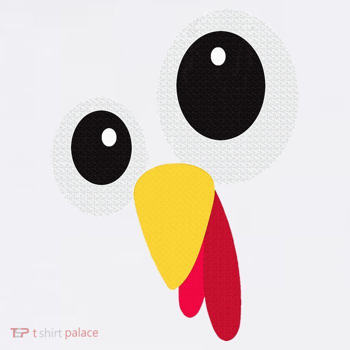 Thanksgiving Funny Turkey Face Matching Costume Tall T-Shirt