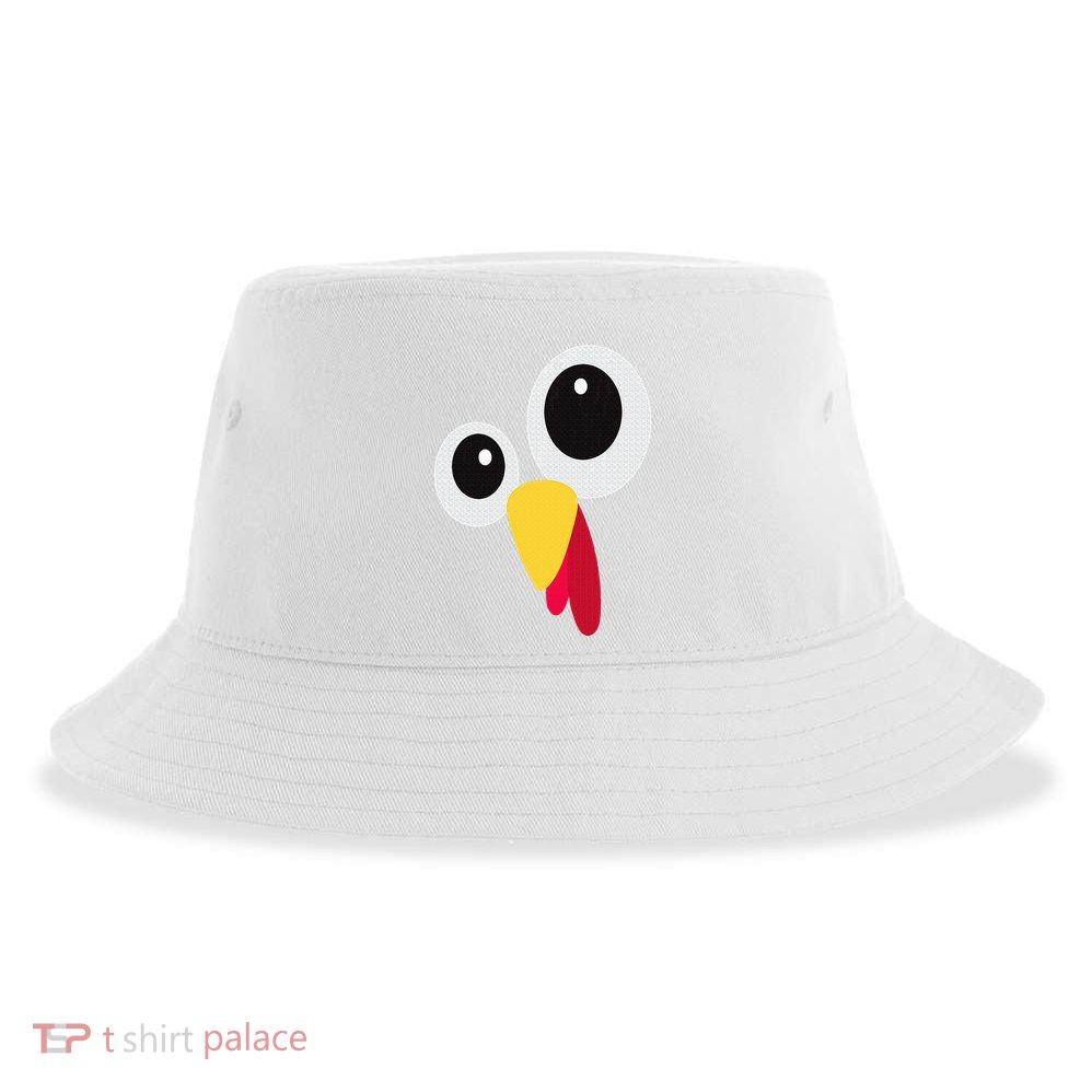 Thanksgiving Funny Turkey Face Matching Costume Sustainable Bucket Hat