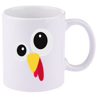 Thanksgiving Funny Turkey Face Matching Costume 11oz C Handle Ceramic Mug