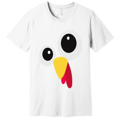 Thanksgiving Funny Turkey Face Matching Costume Premium T-Shirt