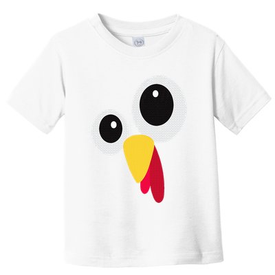 Thanksgiving Funny Turkey Face Matching Costume Toddler T-Shirt