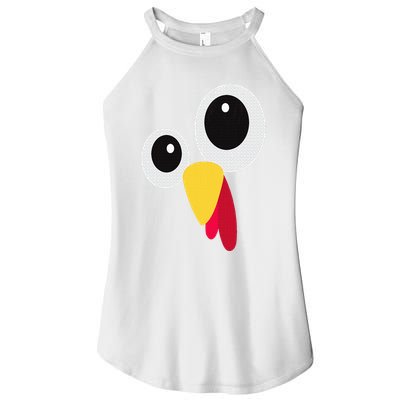 Thanksgiving Funny Turkey Face Matching Costume Women's Perfect Tri Rocker Tank