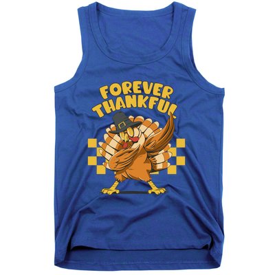 Thanksgiving Forever Thankful Dabbing Vintage Turkey Funny Gift Tank Top